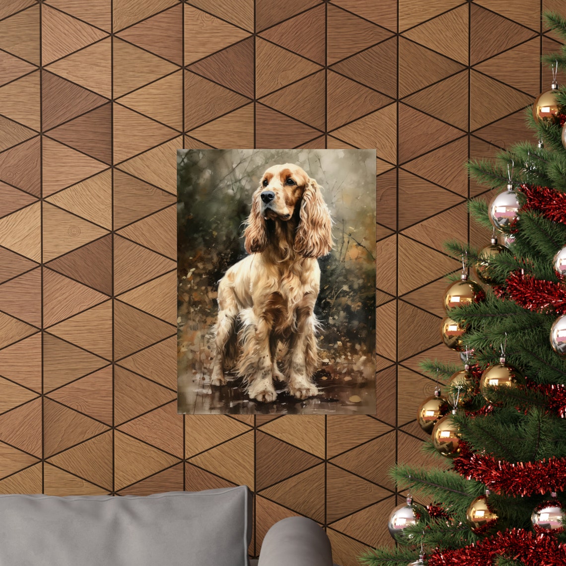 English Cocker Spaniel Dog Art Print Dog Wall Art Animal Art Print Animal Art Poster Dog Lover Gift Colorful Animal Wall Art Cool Dog - Image 3