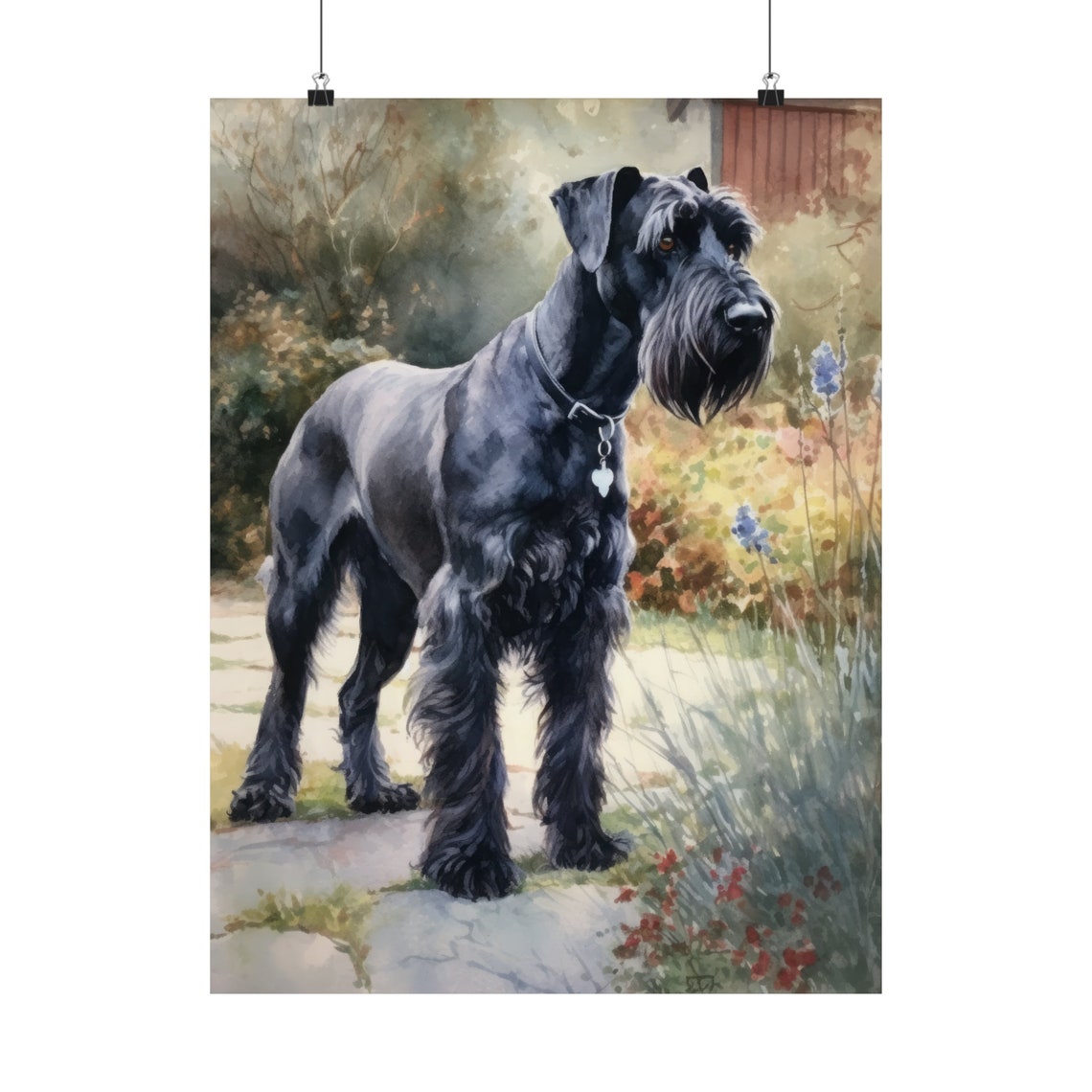 Giant Schnauzer Dog Art Print Dog Wall Art Animal Art Print Animal Art Poster Dog Lover Gift Colorful Animal Wall Art Cool Dog Art - Image 5