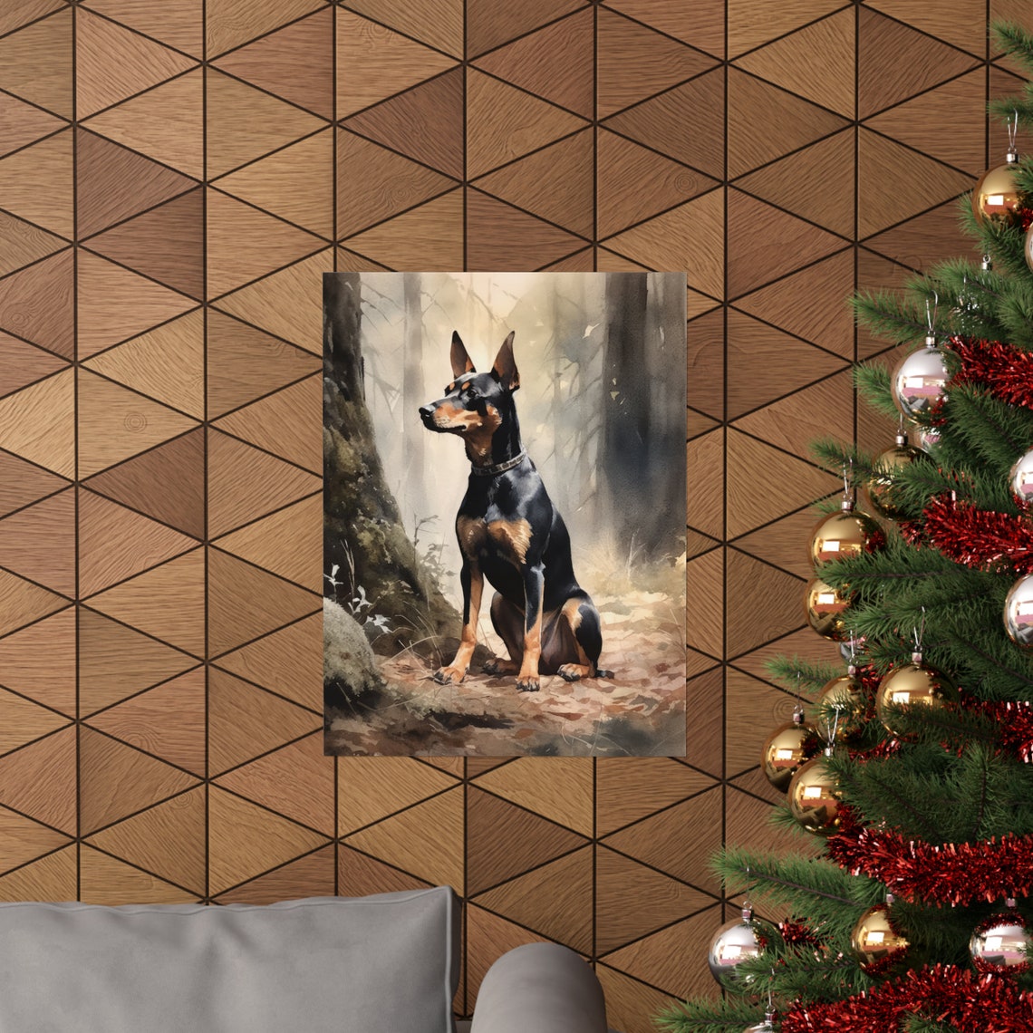 Manchester Terrier Dog Art Print Dog Wall Art Animal Art Print Animal Art Poster Dog Lover Gift Colorful Animal Wall Art Cool Dog Art - Image 3