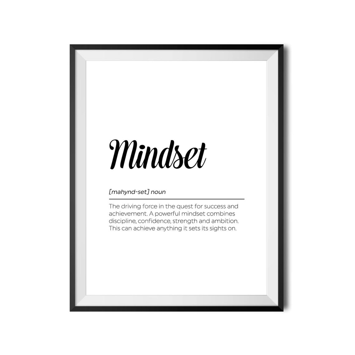 Mindset Definition Success Growth Dictionary Style Motivational Poster - Image 3