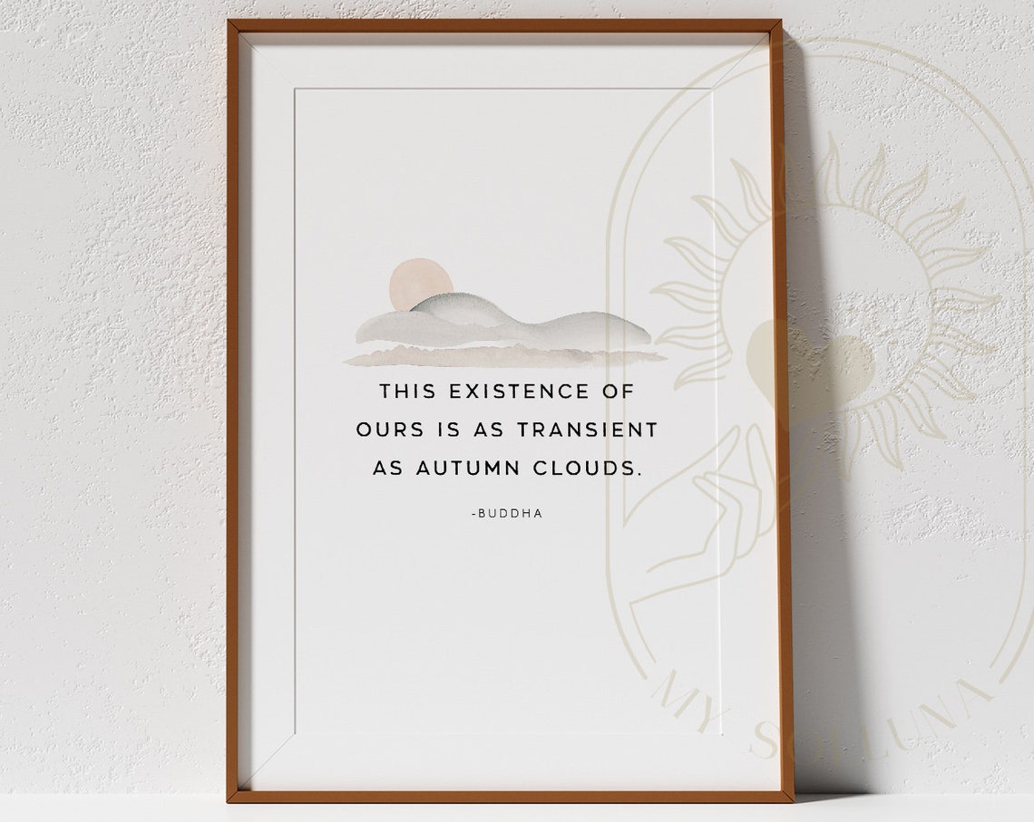 Existence Buddha Quote Print Instant Rebirth Spiritual Zen Buddhist Quote Taoism The Tibetan Book Of Living And Dying - Image 2