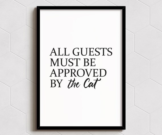 Funny Cat Wall Art Print