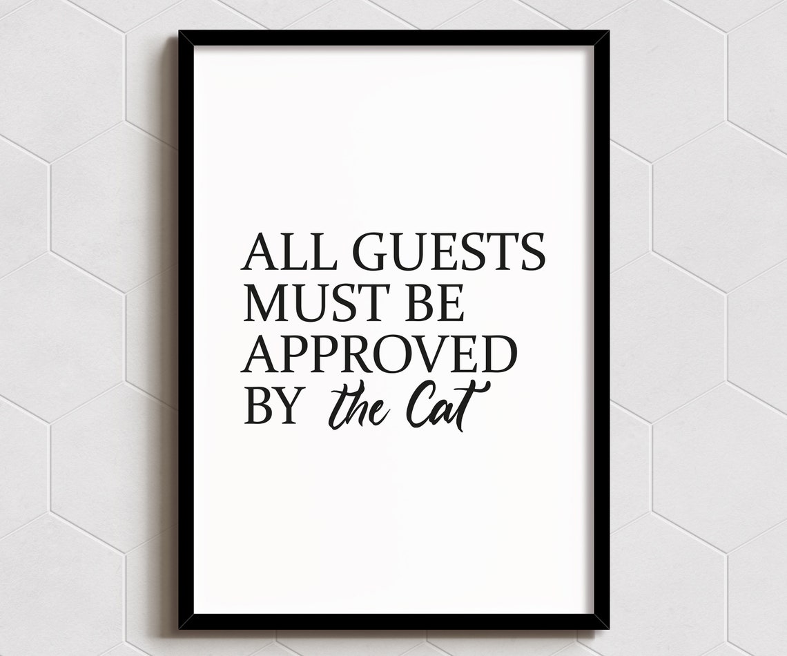 Funny Cat Wall Art Print