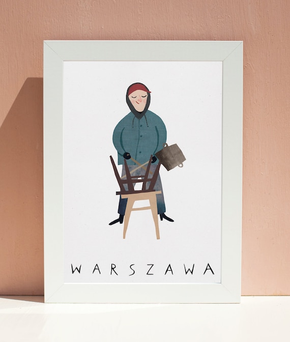 Poster Print Poster Boho Wall Decoration Polska Poland Print Poster Warsaw Warszawa Metro Llustration Design Poster