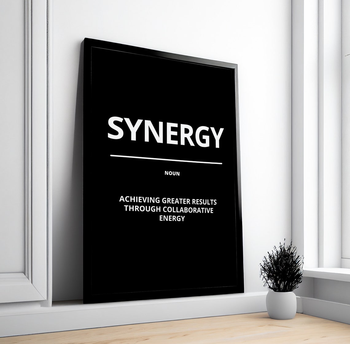 Synergy Bold Black Dictionary Definition Motivational Poster