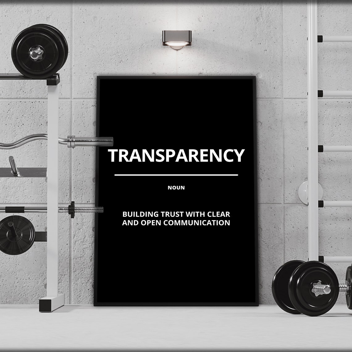 Transparency Bold Black Dictionary Definition Motivational Poster - Image 4