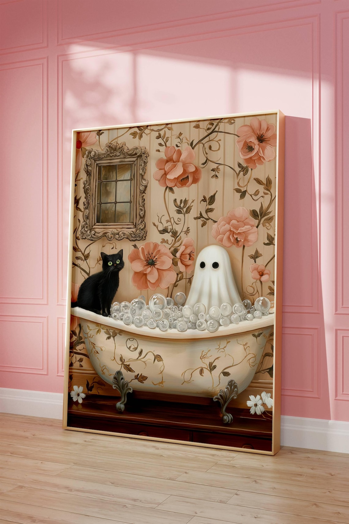 Ghost and Cat in Bathtub, Bathroom Poster - Image 5