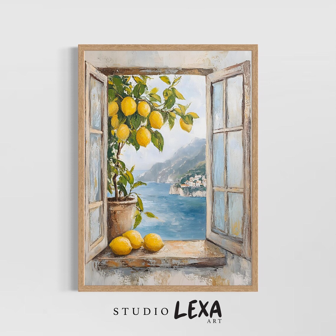 Mediterranean Window Lemon Tree, Tuscan Art Print