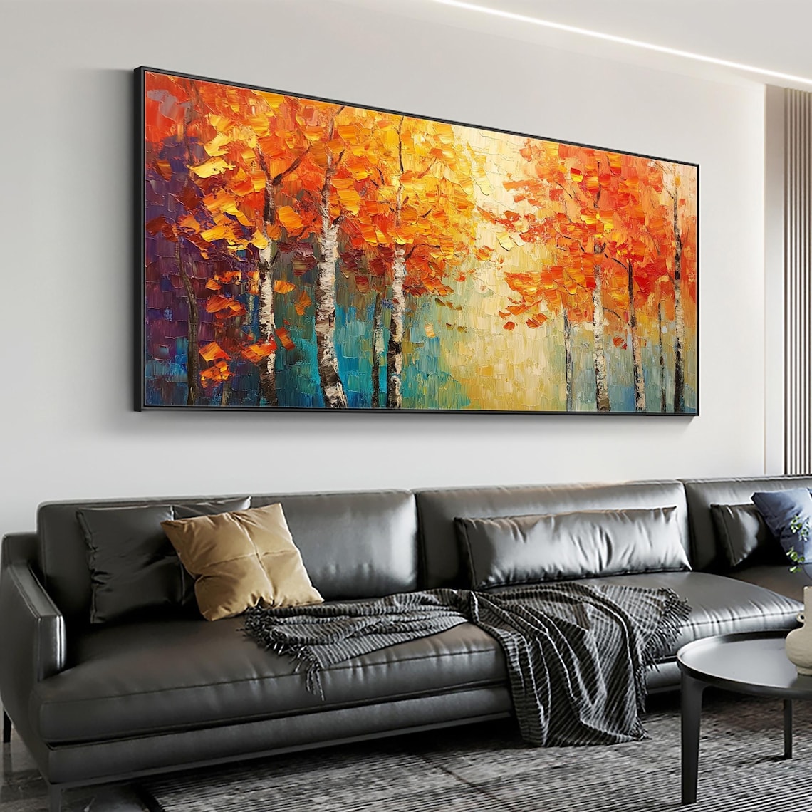 Autumn Forest Oil Painting, Nature Landscape Art Print - Image 4