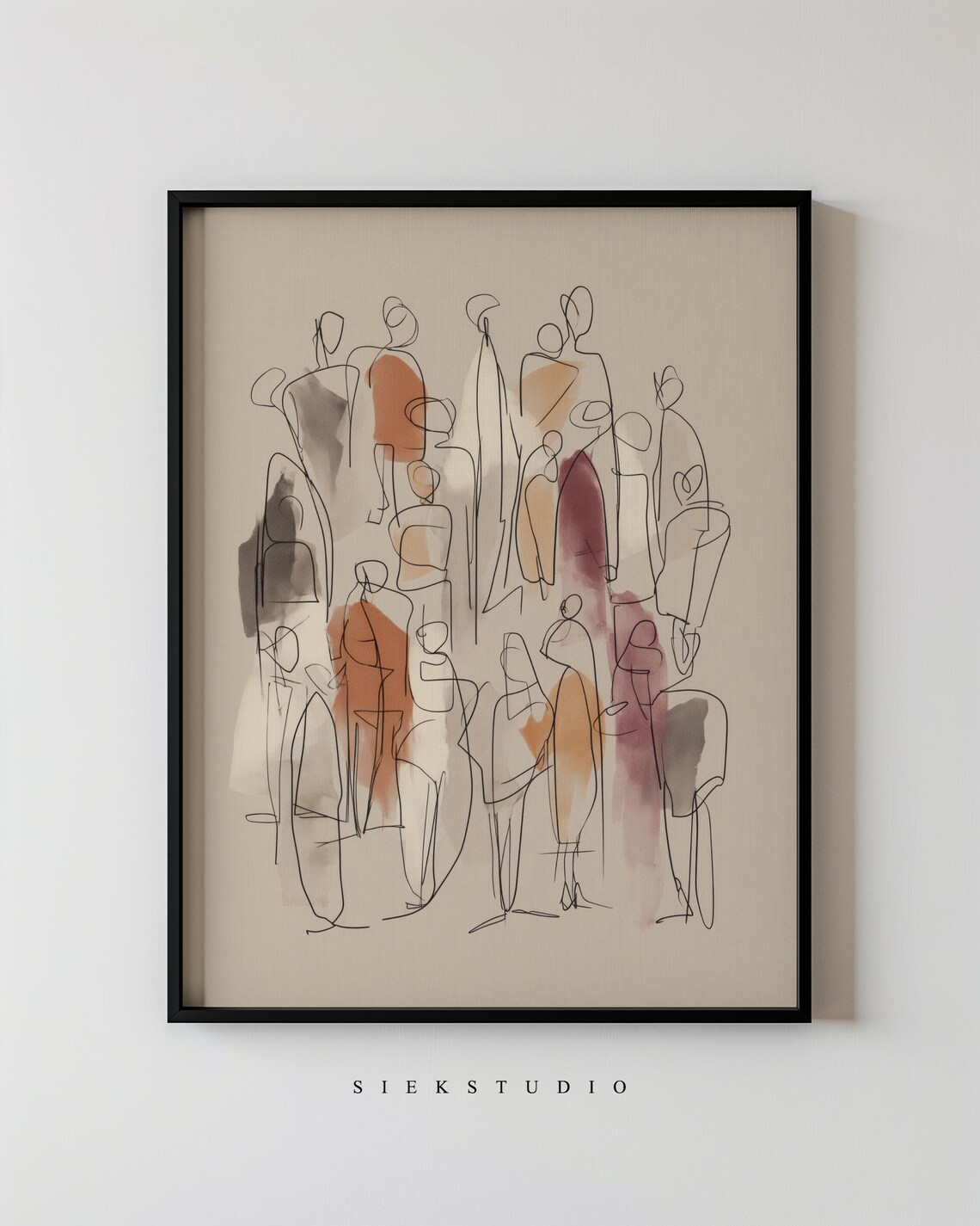 Abstract Figurative Line Sketch, Minimalist Art Print