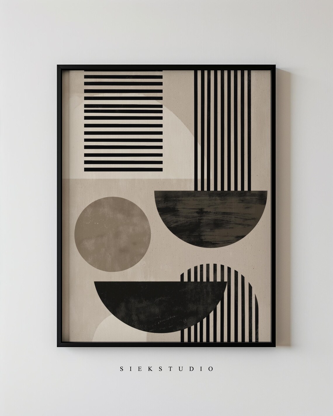 Abstract Midcentury Minimalist Shapes, Art Print