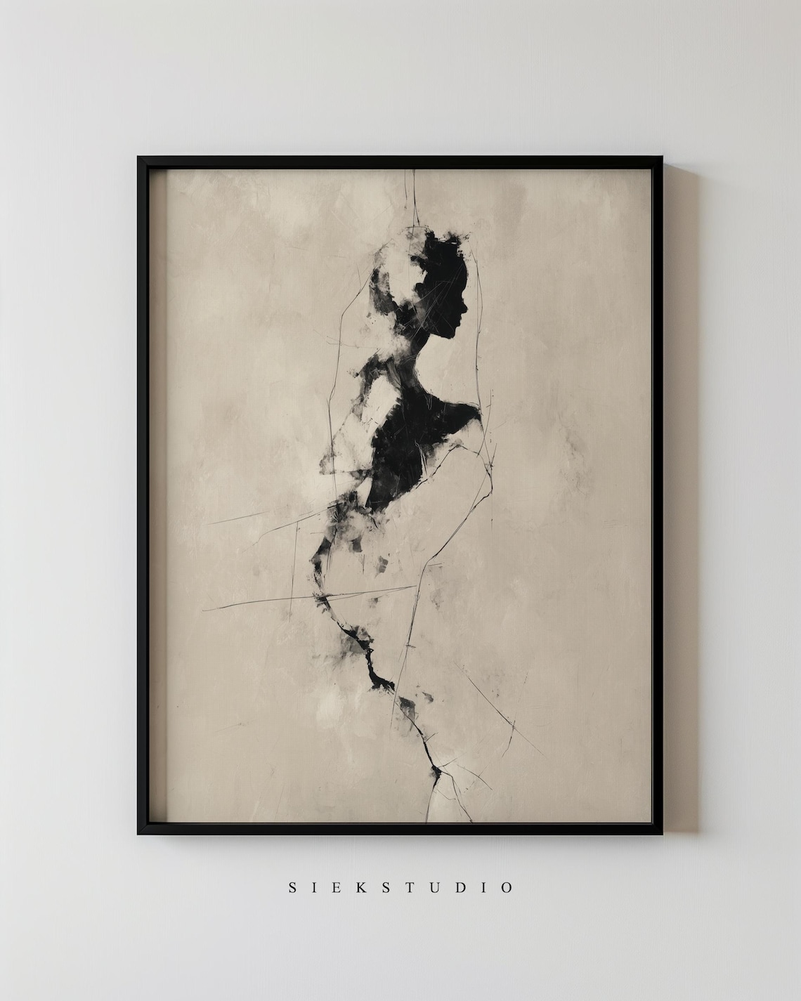 Modern Feminine Figure, Minimalist Line Art Print