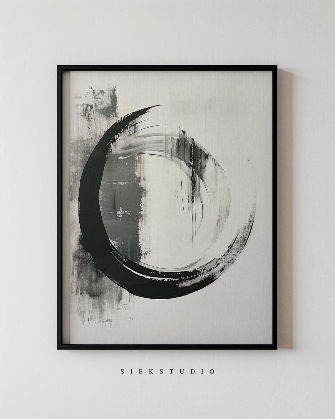 Minimalist Abstract Zen Brushstroke Art Print