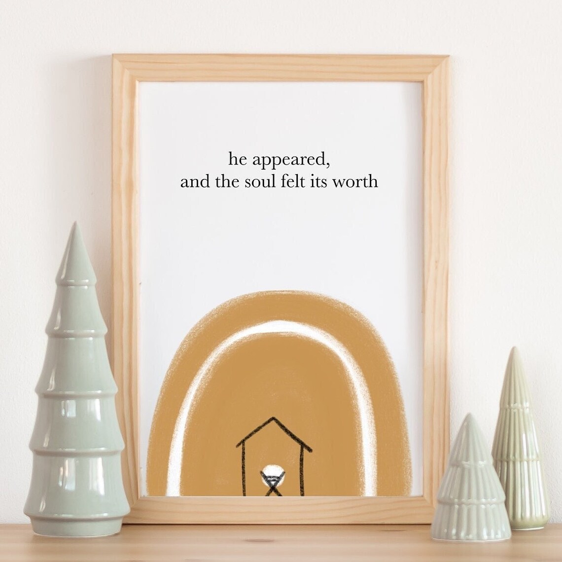 He Appeared and the Soul Felt its Worth Nativity Minimalist Poster