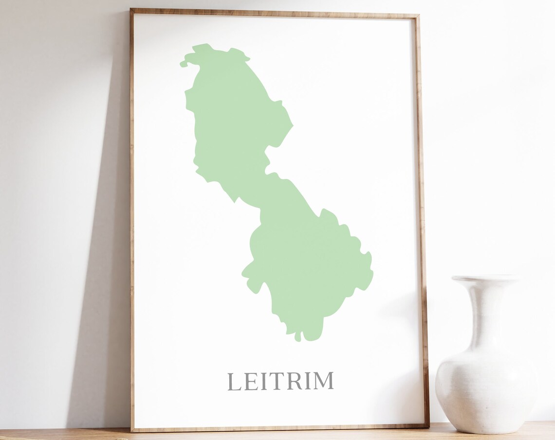County Leitrim Map, Irish Wall Art Print - Image 2