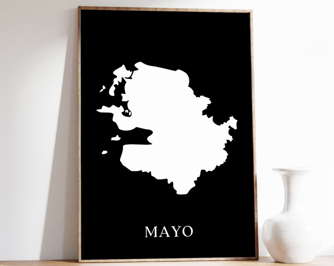 County Mayo Ireland Map, Irish Abroad Gift