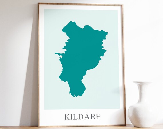 County Kildare Map, Irish Travel Poster