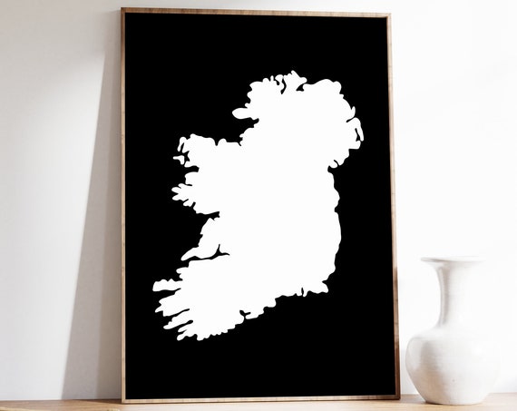 Ireland Map Print, Irish Wall Art Gift
