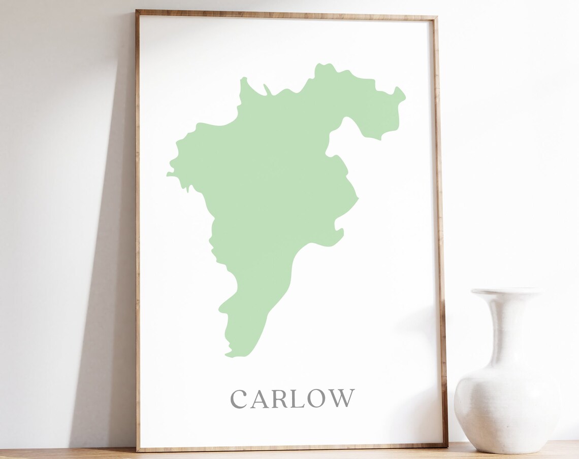 County Carlow Map, Irish Home Decor Art Print - Image 2
