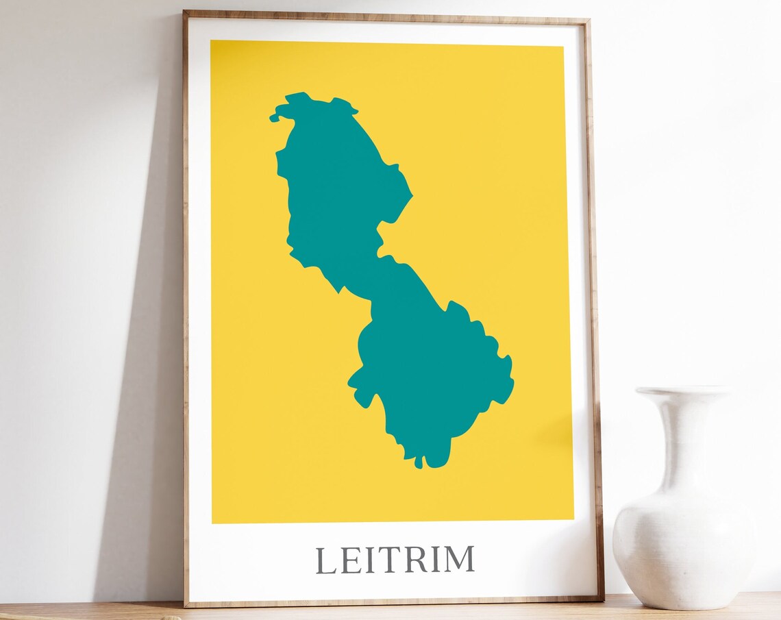 Leitrim Map Print, County Leitrim Ireland