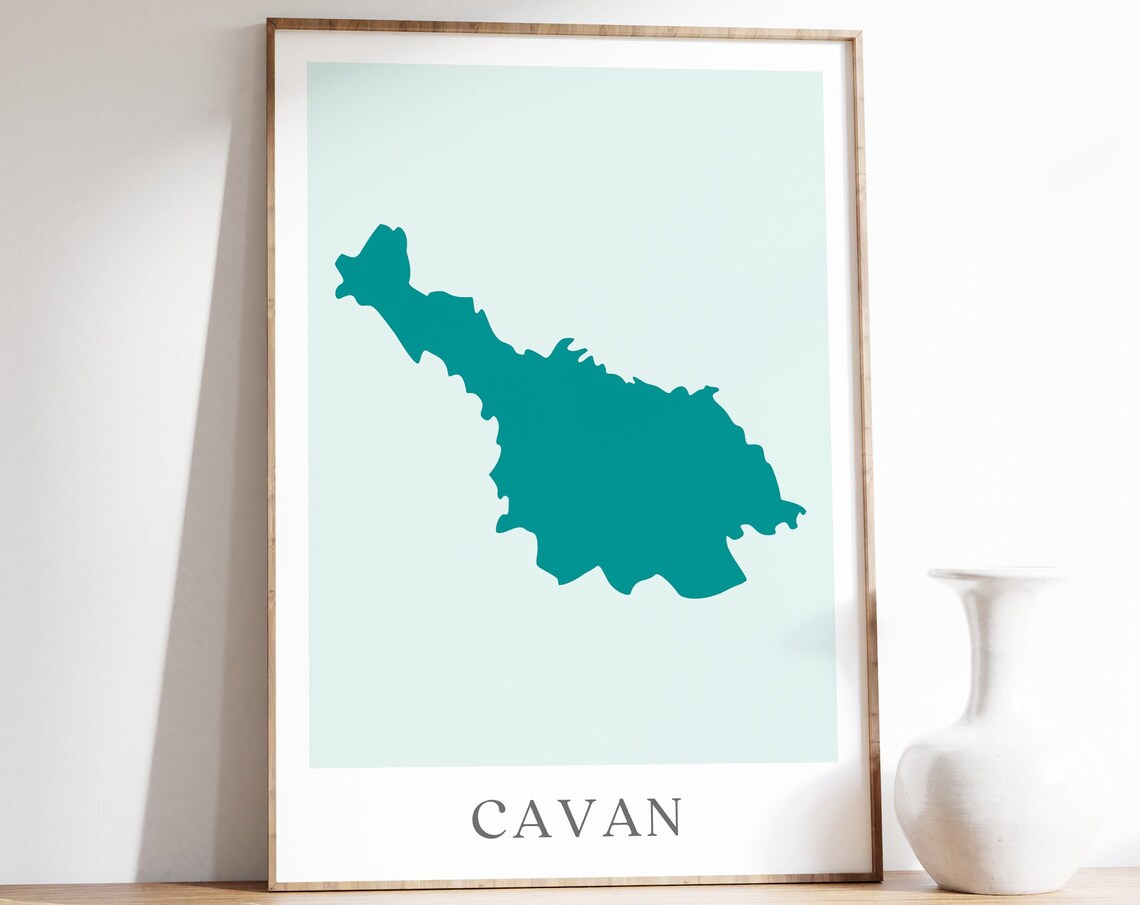 Cavan Map Print, Irish County Poster Gift