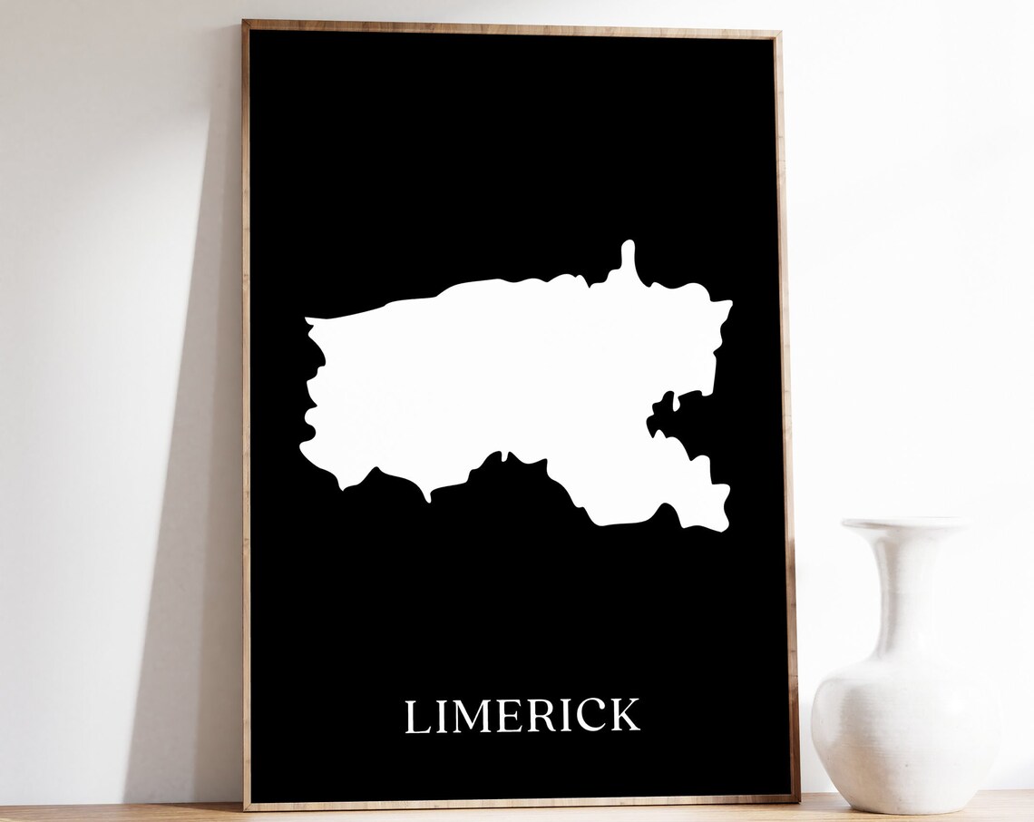 Limerick Map Print, County Limerick Ireland