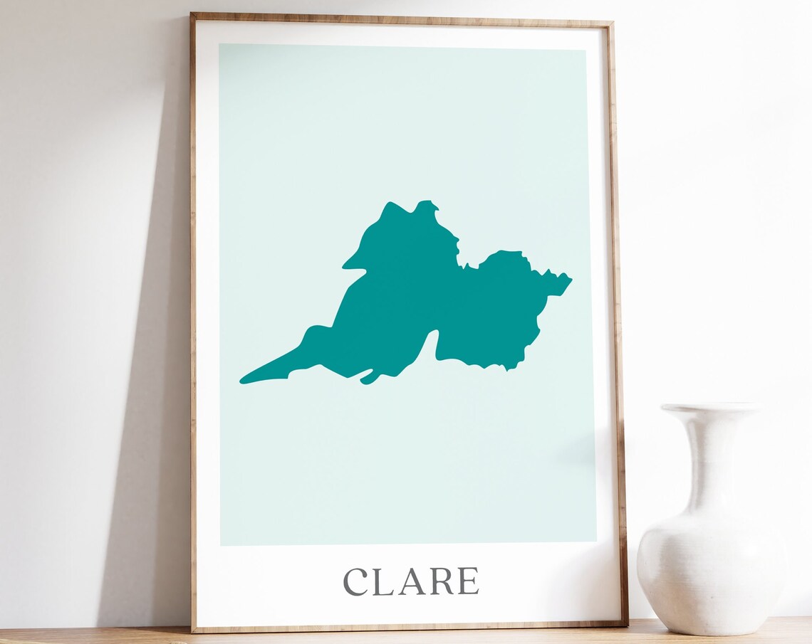 County Clare Ireland Map, Irish Abroad Gift