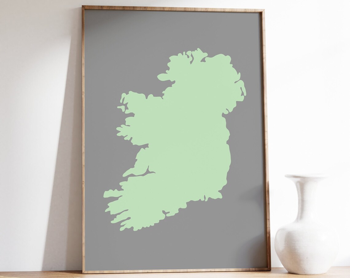 Ireland Map Art Print, Irish Emigrant Gift