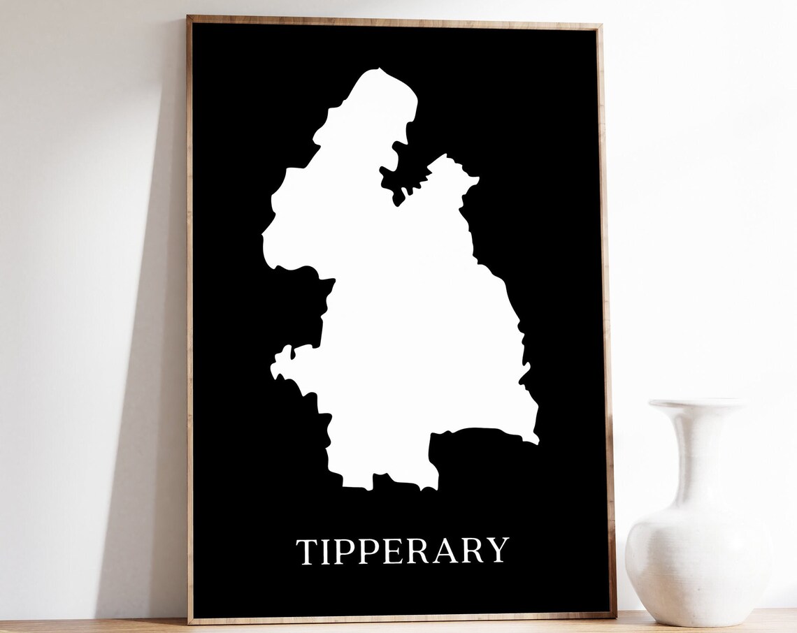 Tipperary Map Print, County Tipperary Ireland