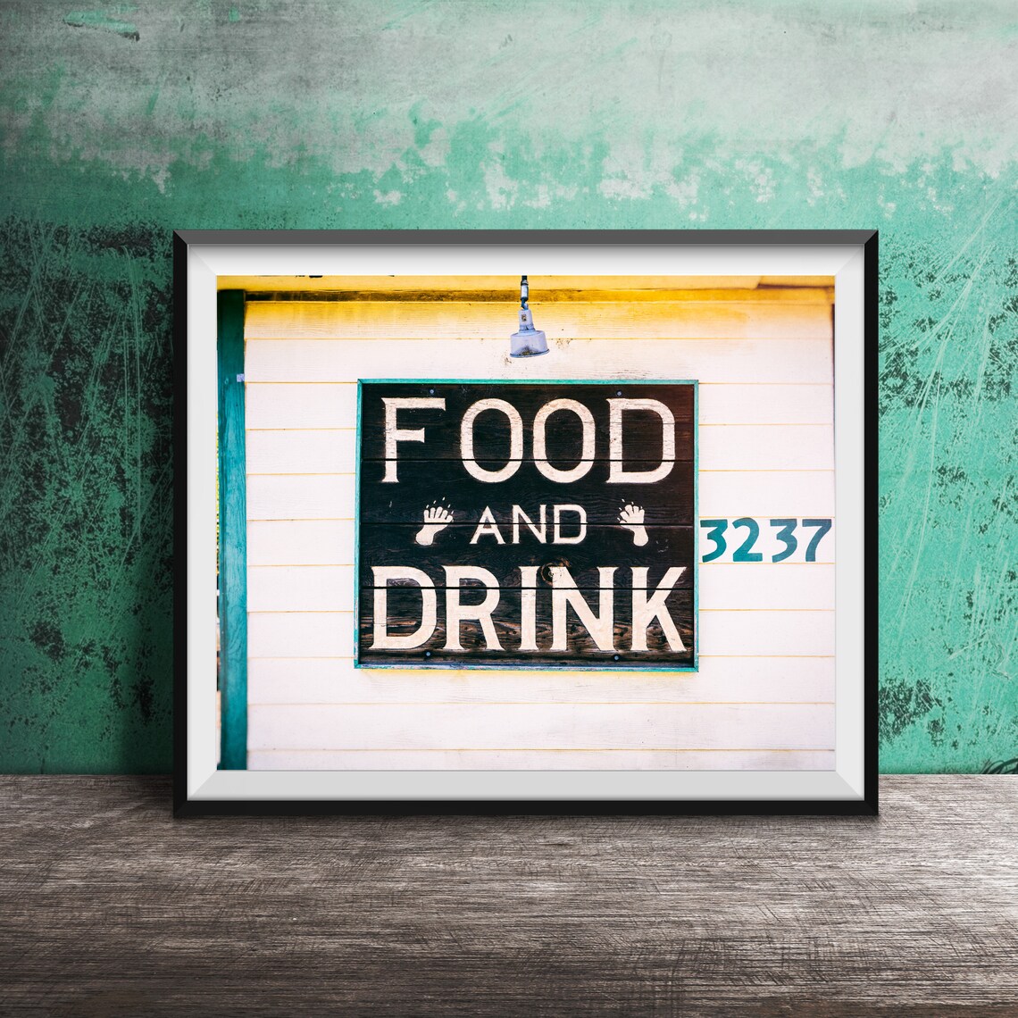 Bear Paw Food and Drink Sign, Kitchen Wall Art Print