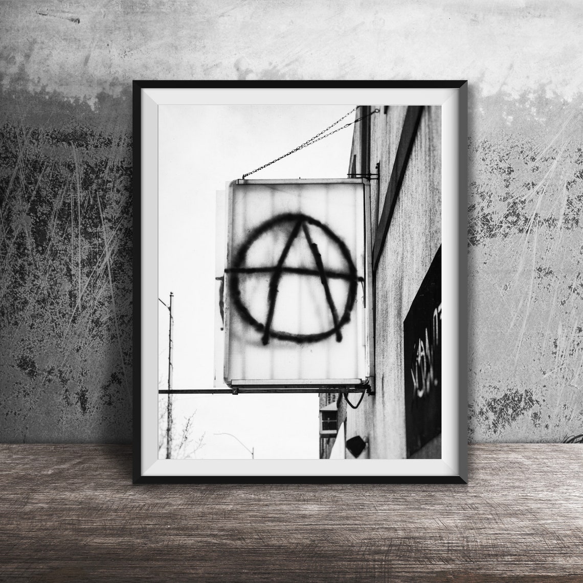 Anarchy Circle-A Graffiti Symbol Street Sign Wall Photo Poster - Image 2