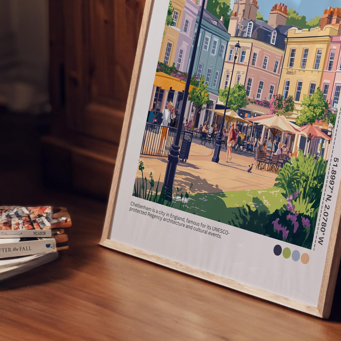 Cheltenham England Regency Square Daytime Street Scene Poster - Image 7