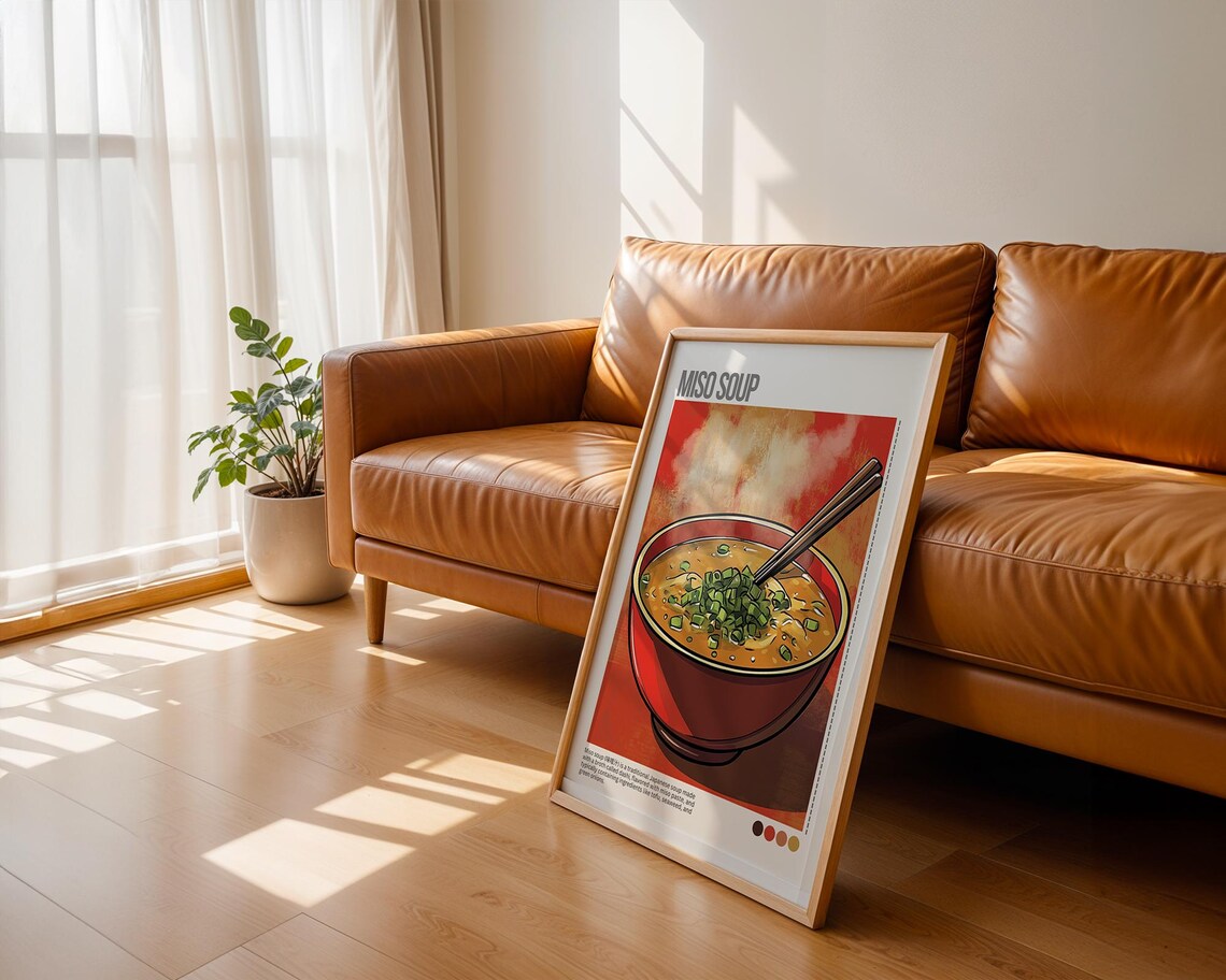 Miso Soup Art Japanese Food Art Modern Food Art Giclee Print Fine Art Paper Print Home And Kitchen Decor For The Food Lover - Image 6
