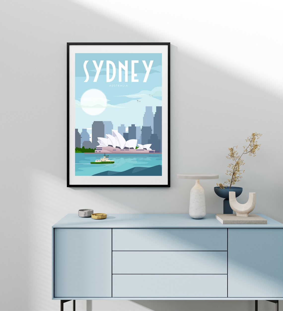 Sydney Australia Opera House Harbour Ferry Retro Travel Poster - Image 3
