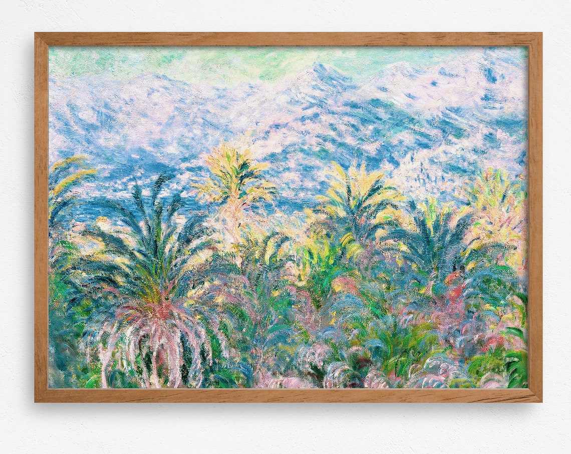 Vintage Coastal Palms Beach Wall Decor Beach Print Hawaii Print Vintage Florida Island