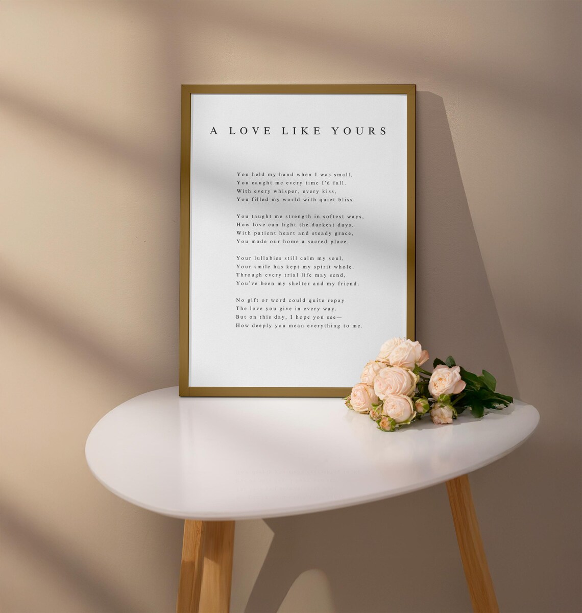 A Love Like Yours Mother's Day Poem Gift Tribute Keepsake Poster - Image 2