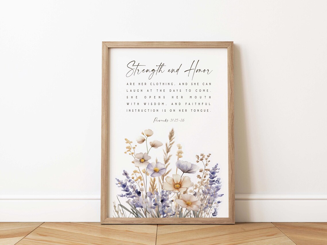 Proverbs 31:25 Bible Verse, Woman Mom Scripture - Image 2