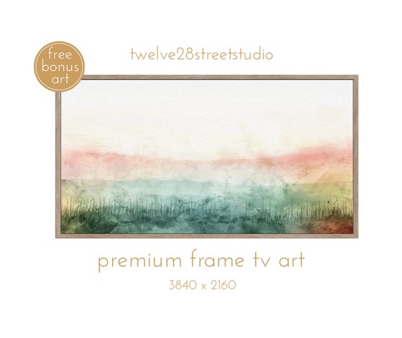 Frame Tv Art Meadow Scene Tv Moody Tv Art Tv Art Spring Tv Abstract Art For Tv Abstract Meadow
