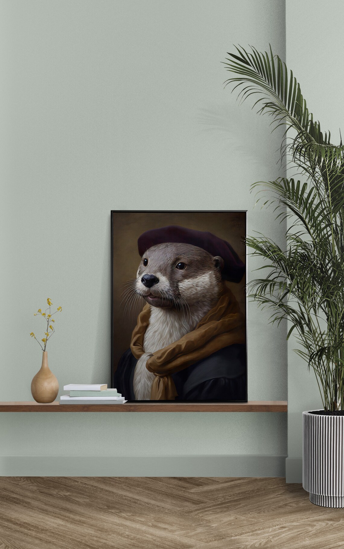 Noble Otter Baroque Style Art Print - Image 2