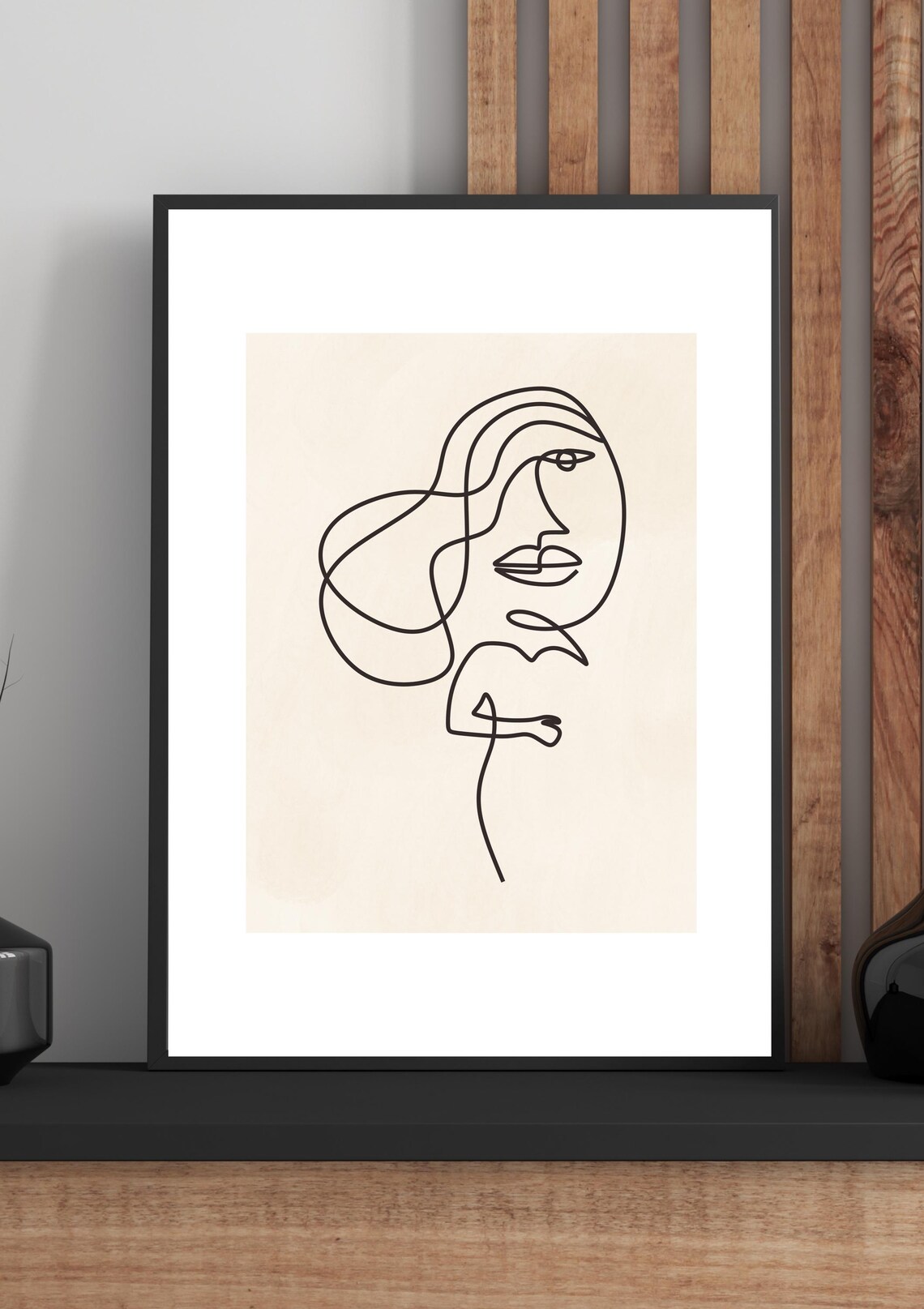 Minimalist Woman Line Art, Abstract Boho Decor - Image 4