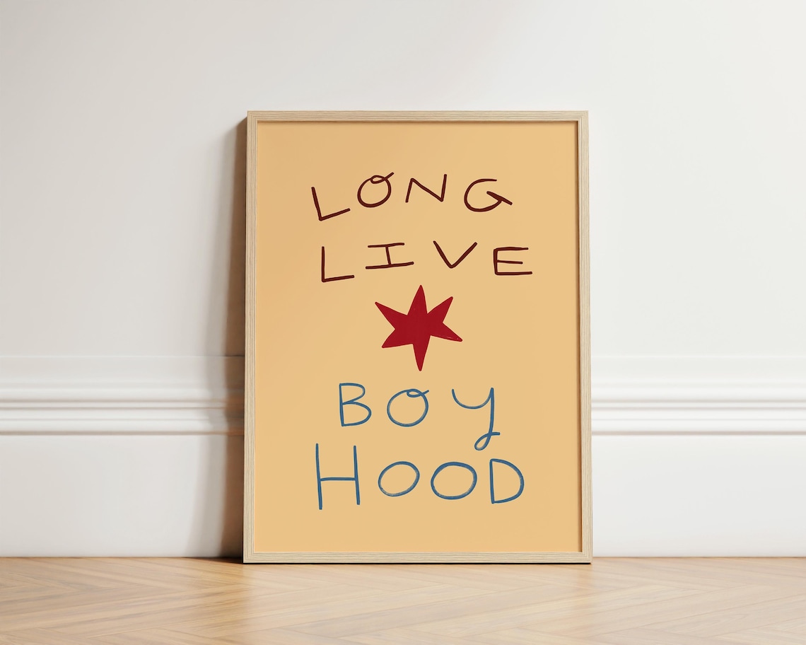 Long Live Boy Hood Boys Bedroom Kids Room Art Print