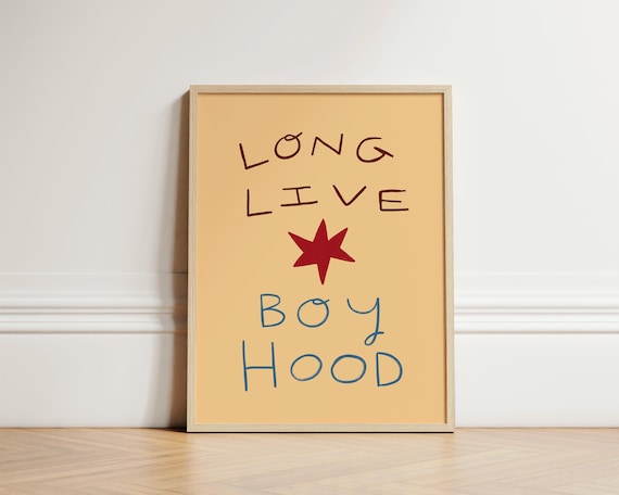 Long Live Boy Hood Boys Bedroom Kids Room Art Print