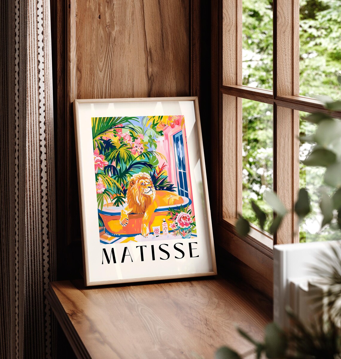 Cute Lion Print, Matisse-Inspired Bathroom Decor - Image 6