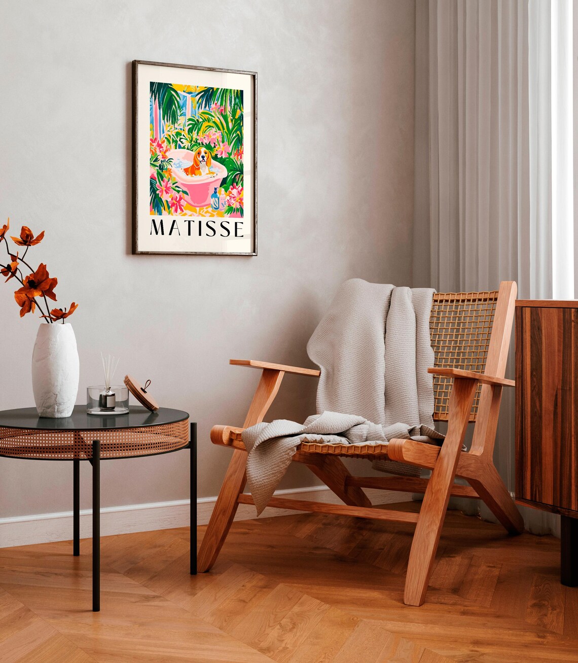 Beagle Funny Bathroom Wall Art, Matisse-Inspired Print - Image 5