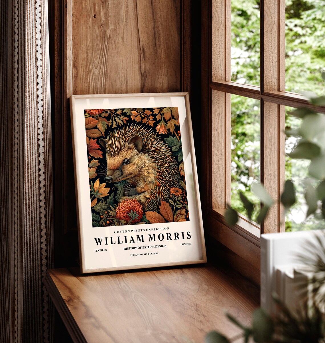 Hedgehog Cottagecore Botanical Art Print - Image 6