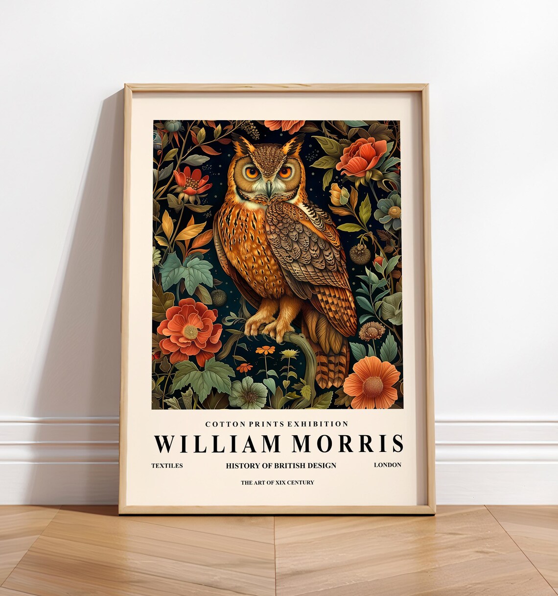 Great Horned Owl Botanical Print, Dark Cottagecore - Image 6