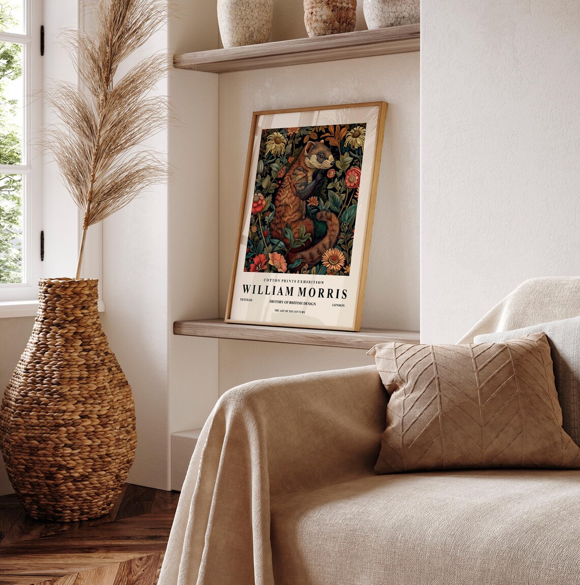 Ferret William Morris Botanical Poster, Mid-Century - Image 6