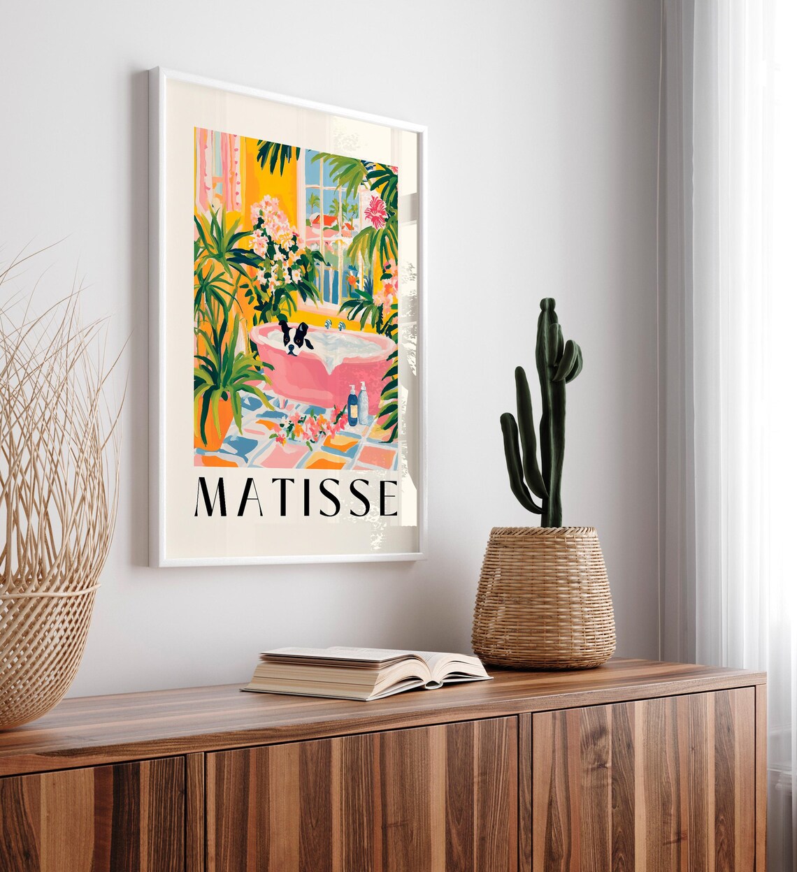 Boston Terrier Matisse-Inspired Boho Art Print - Image 4