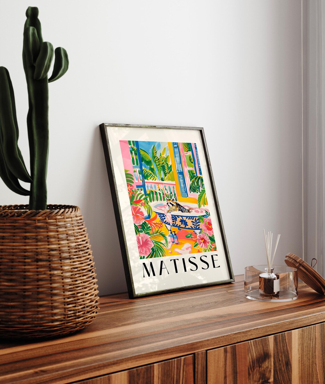Raccoon In Bathtub Art Print, Matisse-Inspired - Image 4