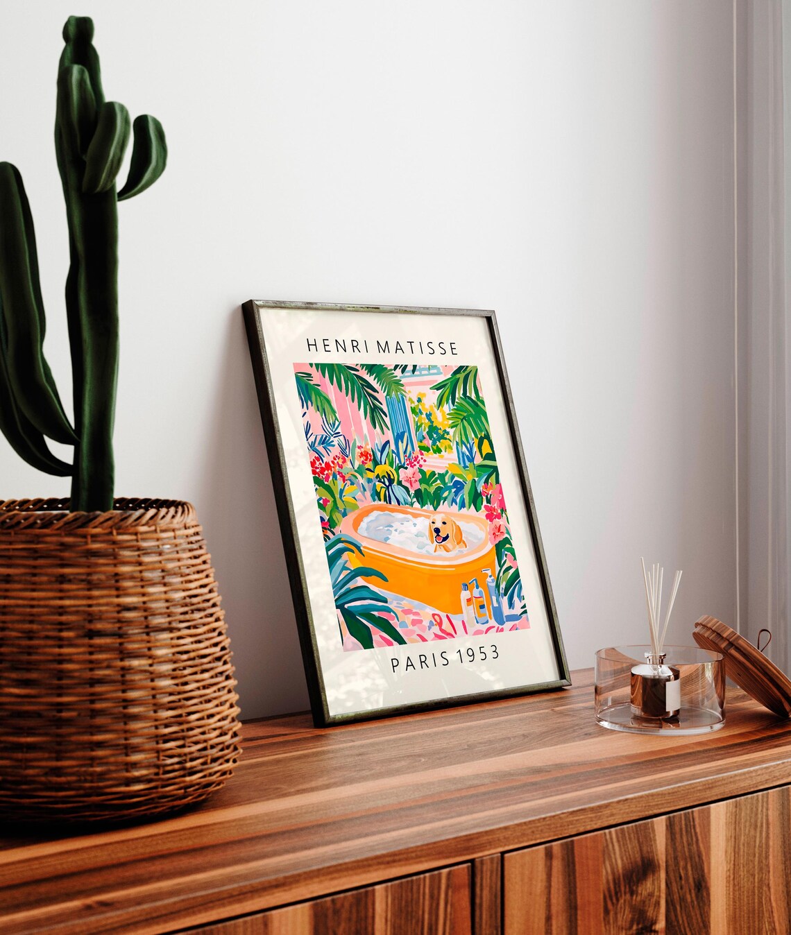 Cream Labrador Funny Bathroom Wall Art Print - Image 4